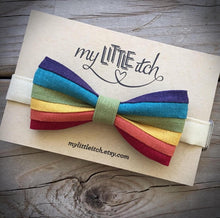 Load image into Gallery viewer, Rainbow Bow Tie