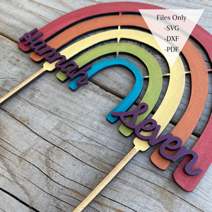 The Rainbow Cake Topper - Digital File