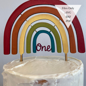 The Rainbow Cake Topper - Digital File
