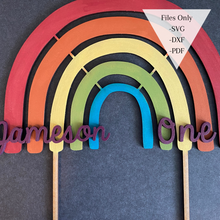 Load image into Gallery viewer, The Rainbow Cake Topper - Digital File