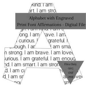 The Affirmation Alphabet - Digital File