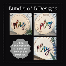 Load image into Gallery viewer, The Play Sign Bundle of 3 - Digital File