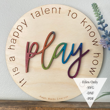 Load image into Gallery viewer, The Play Sign Happy Talent - Digital File