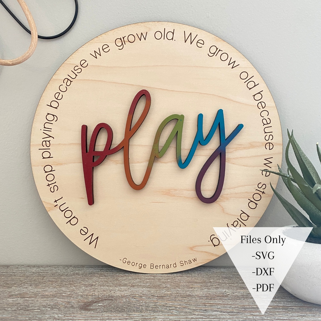 The Play Sign Grow Old - Digital File