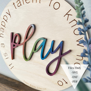 The Play Sign Happy Talent - Digital File