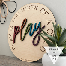 Load image into Gallery viewer, The Play Montessori Sign - Digital File